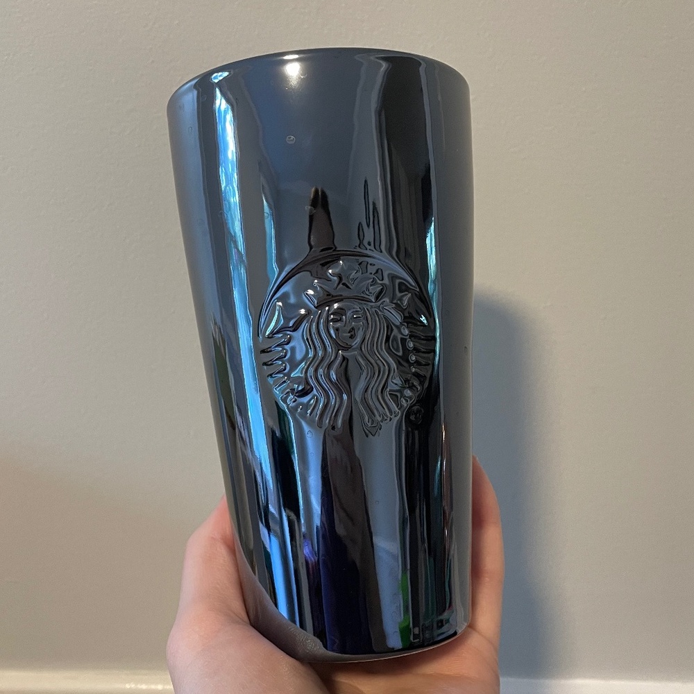 Starbucks ceramic metallic hot cup